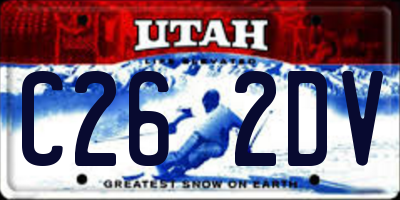 UT license plate C262DV