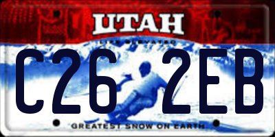 UT license plate C262EB