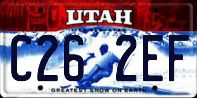 UT license plate C262EF