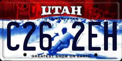 UT license plate C262EH