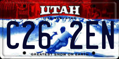 UT license plate C262EN