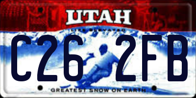 UT license plate C262FB