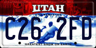 UT license plate C262FD