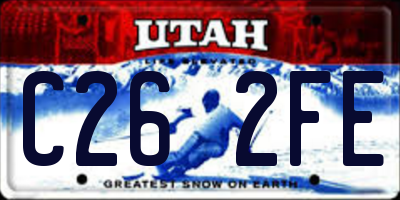 UT license plate C262FE