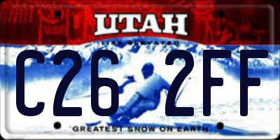 UT license plate C262FF