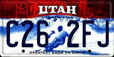 UT license plate C262FJ