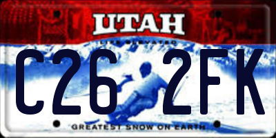 UT license plate C262FK