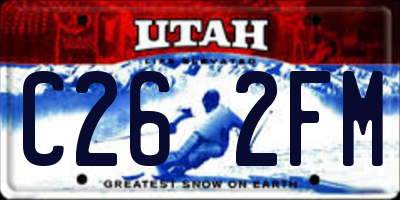 UT license plate C262FM