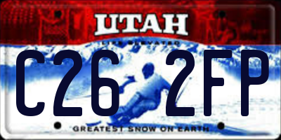 UT license plate C262FP