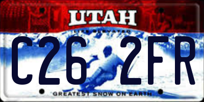 UT license plate C262FR
