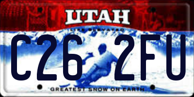 UT license plate C262FU