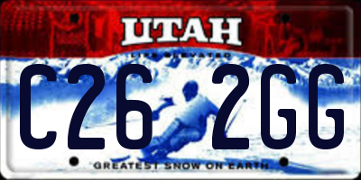 UT license plate C262GG