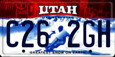 UT license plate C262GH