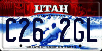 UT license plate C262GL