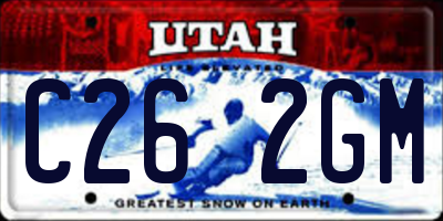 UT license plate C262GM