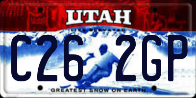UT license plate C262GP