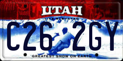 UT license plate C262GY