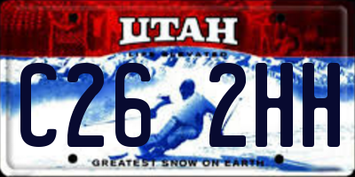 UT license plate C262HH
