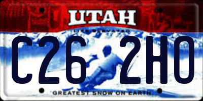 UT license plate C262HO