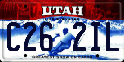 UT license plate C262IL