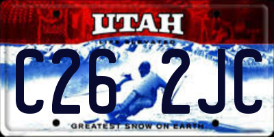 UT license plate C262JC