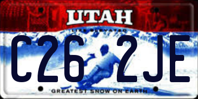 UT license plate C262JE