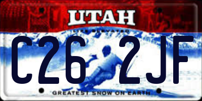 UT license plate C262JF
