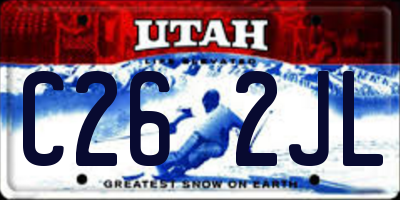 UT license plate C262JL