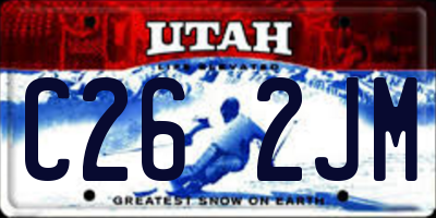 UT license plate C262JM