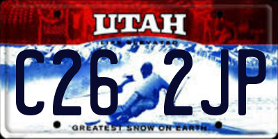 UT license plate C262JP