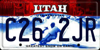 UT license plate C262JR