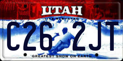 UT license plate C262JT