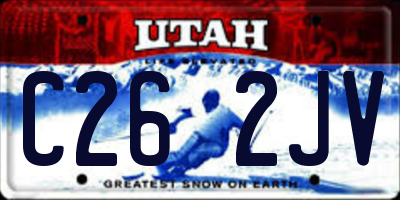 UT license plate C262JV