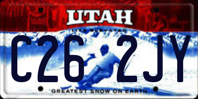 UT license plate C262JY