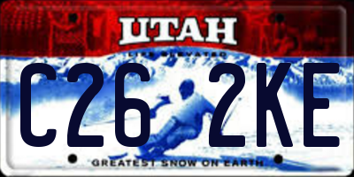 UT license plate C262KE
