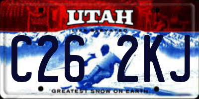UT license plate C262KJ