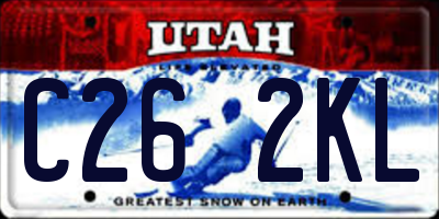 UT license plate C262KL