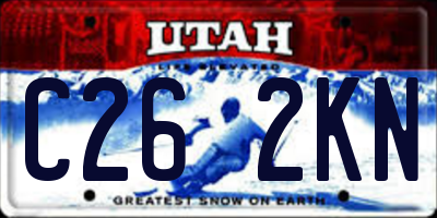 UT license plate C262KN