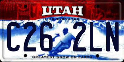 UT license plate C262LN