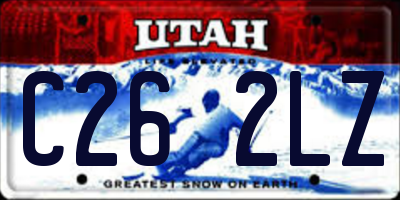 UT license plate C262LZ