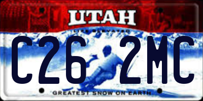 UT license plate C262MC