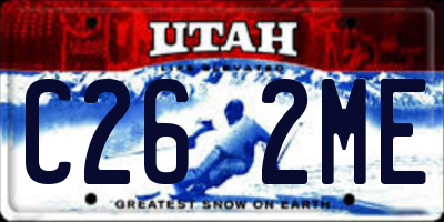 UT license plate C262ME