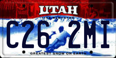 UT license plate C262MI