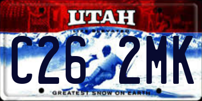 UT license plate C262MK