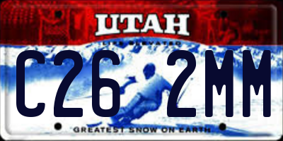 UT license plate C262MM