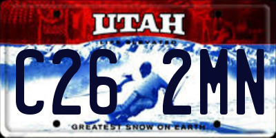 UT license plate C262MN