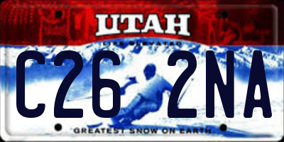 UT license plate C262NA