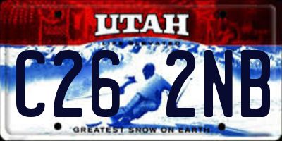 UT license plate C262NB