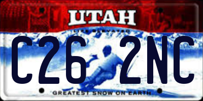 UT license plate C262NC