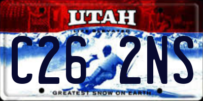 UT license plate C262NS